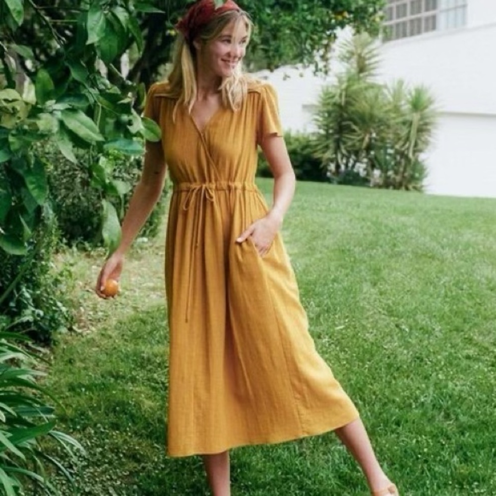 Christy Dawn dawn dress Mustard Midi Dress